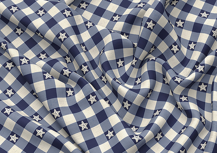 Whaley Great, Gingham Star Shore - Made to Measure Curtains - Image 4